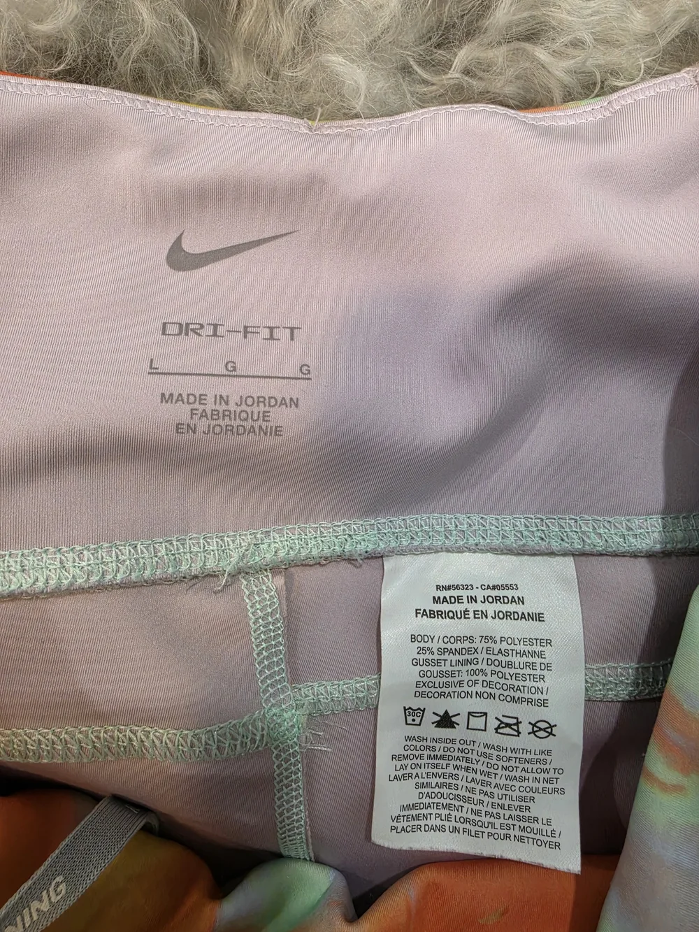 Nike Dri-fit Tie-Dye Performance Leggings - Orange & Mint